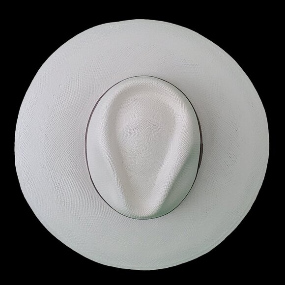 M.A.M.A. - Yacht Women\'s White Straw Hat, Brown Ribbon main image 2